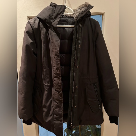 MACKAGE - Womens Winter Coat w/Fur Trim Hood Collar - Picture 2 of 11